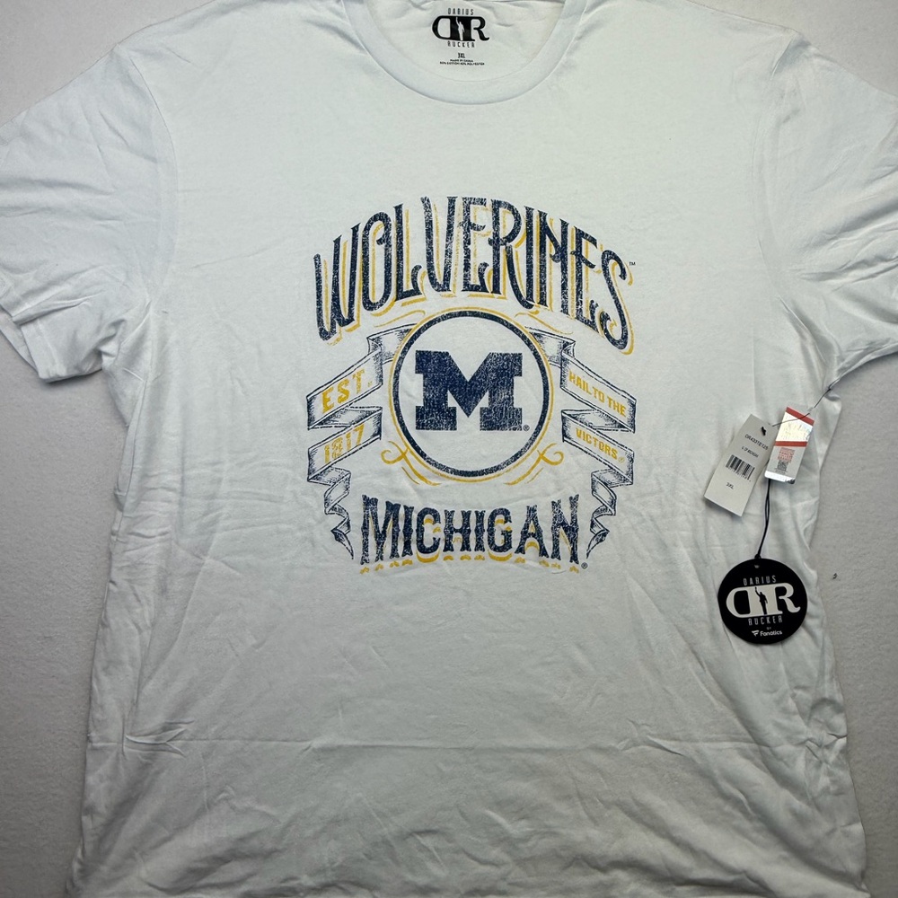 NWT Darius Rucker Men's Michigan Wolverines Vintage T-Shirt 3XL Graphic NCAA